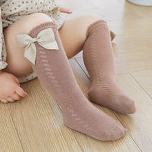 Summer Mesh Baby Newborn Socks Kids Girl Knee High Socks Cute Bow Breathable Solid Color Infant Toddler Baby Girl Long Socks 2024 - buy cheap