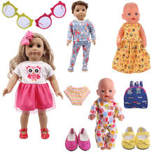 10 Pcs / Set Cute Owl Pattern Doll Clothes And Doll Accessories For 18 Inch American Doll & 43 cm Born Baby Doll,Our Generation 2024 - buy cheap