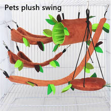 Pet Hammock Flannel Drill Barrel Hamsters Nest Guinea Pigs Small Pet Hanging Bed Comfortable Soft Cage Swing Accessories 2024 - buy cheap