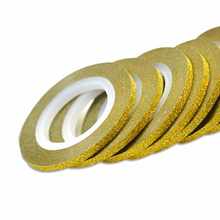 Adesivo de glitter dourado e prata para unhas, ferramentas para decoração, 1mm, 2mm, 3mm, faça você mesmo, 1 rolo 2024 - compre barato