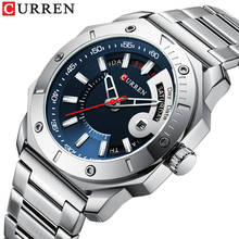 Luxury Stainless Steel Quartz Male Watches Fashion Bussiness Wristwatch with Calendar CURREN Men Top Brand Gentleman Watch 8344 2024 - buy cheap