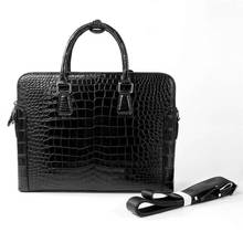 Exotic Real Crocodile Belly Skin Businessmen Laptop Briefcase Large Work Purse Genuine Alligator Leather Male Top-handle Handbag 2024 - buy cheap