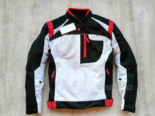 Motorbike Scooter Riding Textile Summer Mesh Jackets Motorcycle Black White Red Jacket With Protector 2024 - buy cheap