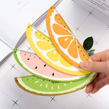 Regla de madera de frutas Kawaii para niños, 15CM, regla de escala recta, regla de dibujo paralelo escolar, papelería coreana, suministros de dibujo 2024 - compra barato