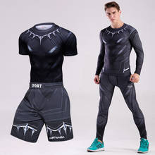 Black panther MMA Bjj Boxing Jersey Sports T Shirt Men's Rashguard Jiu Jitsu Long Sleeve Fitness Muay Thai Sweater Pants Shorts 2024 - buy cheap