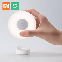 Xiaomi mi-luz Led nocturna de inducción, lámpara con brillo ajustable, sensor infrarrojo inteligente de cuerpo humano con base magnética, 2 lámparas 2024 - compra barato