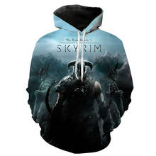 Novo 3d the elder scrolls v skyrim das mulheres dos homens crianças pulôver hoodies menino menina do vintage quente jogo camisola legal com capuz pulôver 2024 - compre barato