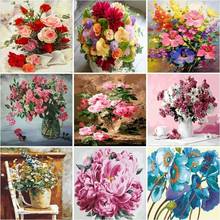 SDOYUNO Paint By Numbers Flower Drawing On Canvas HandPainted DIY Picture By Number Flower Kits Home Decor Art Gift 2024 - buy cheap