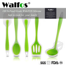 Кухонные принадлежности WALFOS из пищевого силикона, набор термостойких кухонных принадлежностей, антипригарная лопатка, лопатка, ковш, ложка 2024 - купить недорого
