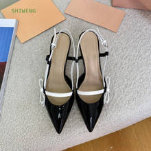 Туфли-лодочки женские с острым носком, на высоком каблуке-шпильке 2024 - купить недорого