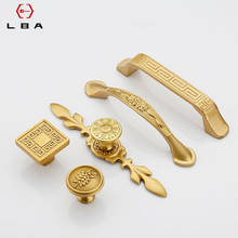 LBA Chinese Classical Solid Copper Cabinet Handles Kitchen Cupboard Door Pulls Drawer Knobs Brass Gold Furniture Handle Hardware 2024 - buy cheap