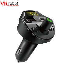 VR robot Bluetooth 5.0 Hands-free Car Kit Wireless FM Transmitter Modulator TF Card/U Disk Car Audio MP3 Player Dual USB Charger 2024 - buy cheap