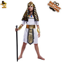 Deluxe Egyptian Pharaoh Costume for Boy's Halloween Cosplay Egypt Robe Purim Role Play Party Fancy Dress Up for Kids Children 2024 - buy cheap