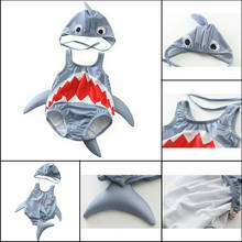 Bañador de dos piezas con forma de tiburón para niños y niñas, traje de baño para playa, conjunto de Bikini, novedad 2024 - compra barato