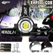 Faro Led potente XHP100, linterna de cabeza recargable, luz de pesca, 800000LM, 18650 XHP90 2024 - compra barato