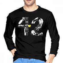 Camiseta com estampa personalizada estilo rock, masculina guia carinho para a galaxy 42, manga comprida sob camisa estilo rock, presente de aniversário 2024 - compre barato