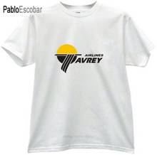 Летняя хлопковая футболка, Мужская брендовая футболка AVREY Airlines, футболка с украинской символикой, мужские футболки, модные европейские размеры 2024 - купить недорого