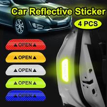 4pcs/Set Car Door Reflective Sticker Anti-collision Warning Open Reflective Stickers Accessories Exterior Auto Stickers 2024 - buy cheap