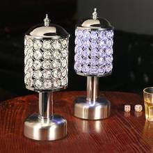 Lámpara de mesa de carga de hierro forjado para Bar, luz de noche de cristal para restaurante, club nocturno, KTV, café, dormitorio 2024 - compra barato