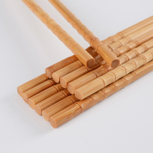 10Pair Handmade Natural Bamboo Wood Chopsticks Healthy Chinese Carbonization Chop Sticks Reusable Sushi Food Stick GiftTableware 2024 - buy cheap