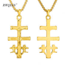 Custom Carve Name Necklace Vintage Personalized Cross Angel Pendant Necklaces 14K Gold Stainless Steel for Men Religion Jewelry 2024 - buy cheap