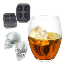 Ice Maker Skull Shape Chocolate Mould Tray Ice Cream DIY Tool Whiskey Wine Cocktail 3D Silicone Mold Kitchen Bar Tool 2024 - buy cheap