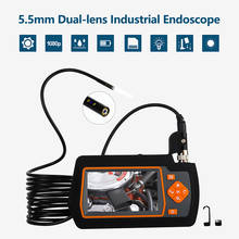 5.5mm Dual-lens Industrial Endoscopes 1080P High Definition Borescope Inspection Camera with 6 Adjustable IP67 Waterproof Lens 2024 - buy cheap