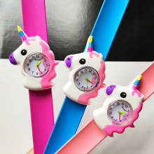 Детские Кварцевые часы с единорогом, пони, дневным циферблатом, детские наручные часы для мальчиков и девочек, рождественские подарки, Мультяшные часы 2024 - купить недорого