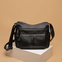 new vintage casual women leather small package female simple handbags ladies shoulder messenger crossbody bag Totes bolsa C1704 2024 - buy cheap