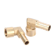 Garden tool equipment 90 degree brass elbow 8mm 10mm barb to 1/4" BSP female thread water fuel copper connection adapter 3Pcs 2024 - buy cheap
