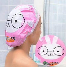 Cute Cartoon Animal Waterproof Shower Cap Resuable Lace Elastic Band Bath Hair Caps Hat Shampoo cap anti-soot cap@1 2024 - buy cheap