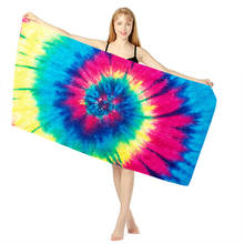 Новое цветное банное полотенце из микрофибры, быстросохнущее пляжное полотенце, полотенце для плавания, полотенце для кемпинга, полотенце для спортзала, фитнеса 2024 - купить недорого
