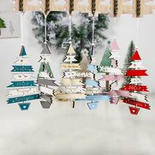 Madeira decoração de natal ornamento árvore de natal pendurado pingente decoração de natal para casa 2019 navidad 2024 - compre barato