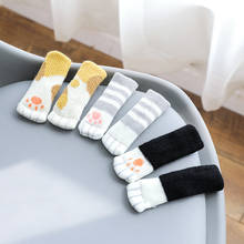 Home Decor 4Pcs Cartoon Cat Paw Table Foot socks Chair Leg Covers Floor Protectors Non-Slip Knitting Socks For Furniture 2024 - buy cheap