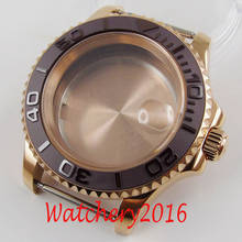 41mm Sapphire glass bidirectional bezel Rose Golden Plated stainless steel Watch Case fit Miyota 8215 ETA 2836 movement 2024 - buy cheap