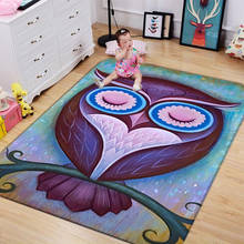 Cute Cartoon Animal 3D PrintIng Carpets for Living Room Bedroom Decor Rug Child Room Play Area Rugs Soft Flannel Kids Crawl Mats 2024 - buy cheap