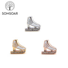 Somsoar-abalorios deslizantes para patines de hielo, joyería bonita, aptos para pulsera de malla de 10mm, pulsera envolvente de cuero, como regalo del día de Navidad, 10 unids/lote 2024 - compra barato