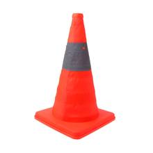 42cm Folding Road Safety Warning Sign Traffic Cone Orange Reflective Tape 2024 - buy cheap