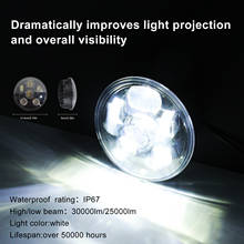 Universal 5.75 inch LED Headlight Motorcycle Projector Headlamp Super Wide Angle Driving Light 2024 - buy cheap