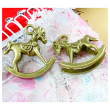 10pcs 28*30MM Antique Bronze Plated Zinc Alloy Rocking Horse Charms Pendant Diy Accessories 2024 - buy cheap