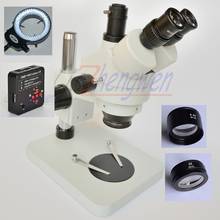 FYSCOPE 38MP 60SPF HDMI Camera  3.5X-90X Table Pillar Stand Zoom  Trinocular Stereo Microscope +144 LED 2024 - buy cheap