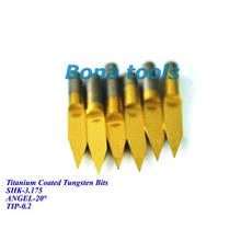 3.175mm Titanium Coated V Shape Flat bottom engraving bits Carbide PCB Engraving CNC Bit Router Tool 20 Degree 0.2mm New 2024 - buy cheap