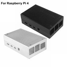 Алюминиевый Чехол для Raspberry Pi 4 3 от Aokin, серебристый, черный металлический корпус для Raspberry Pi 4, 3, Модель B 2022 - купить недорого