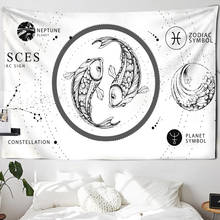 Mandala Tapestry White Black Sun And Moon Tapestry Wall Hanging Gossip Tapestries Hippie Wall Rugs Dorm Decor Blanket 2024 - buy cheap