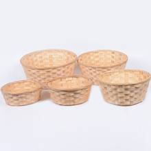 Bamboo Woven Bread Basket Snacks Container Fruit Vegetables Egg Storage Basketry Food Display Tray 2024 - buy cheap