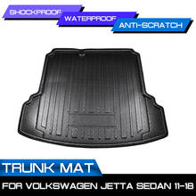 Tapete traseiro para carro, à prova d'água, bandeja antilama, forro de carga, para volkswagen jetta sedan 2003-2012 2024 - compre barato