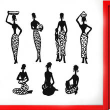 Africa Woman Wall Decal Door Window Vinyl Stickers Beauty Salon African Style Afro Girls Bedroom Living Room Home Decor Q508 2024 - buy cheap
