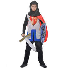 Snailify Kids Knight Costume Boys Medieval Prince Soldier Armor Cosplay Child Warrior Halloween Costume 2024 - buy cheap