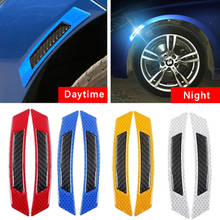 2PCS Car Luminous Sticker Cover Scratches Anti-collision Reflective Strips Wheel Eyebrow Sticker Decoration Exterior Accessories 2024 - buy cheap