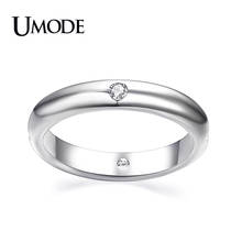 UMODE Bijoux Femme 4pcs AAA CZ  Wedding Bands Rings For Women Fashion Jewelry Wholesale Rhodium color Ring AJR0139B 2024 - buy cheap